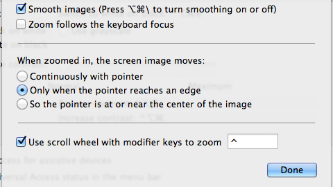 تفعيل Zoom في OS X Lion