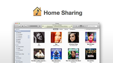 الإستفادة من Home Sharing